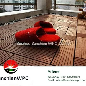 Wooden Design Pvc Outdoor Decking Tile Diy for Decoration thumbnail-5