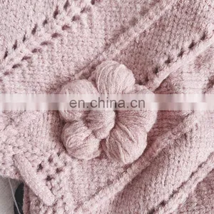 Baby Hat Korean Autumn and Winter Models Children's Warm Knitted Woolen Hat Girls Baby Cute Flower Pullover Hat Trend thumbnail-5