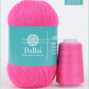 Hot Selling Multi Colors Long Hair Mink Cashmere Blended Yarn for Hand Knitting thumbnail-2