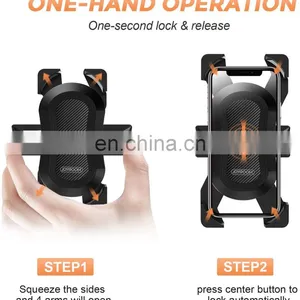 JOYROOM Bike Phone Mount, Secure Lock Bicycle Holder for Mountain Bike, Motorcycle Handlebar for Phone thumbnail-3