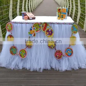Eye Catching Handmade Tutu Tulle Table Skirt Cover for Baby Shower Unforgettable Party Centerpiece SD103 thumbnail-4