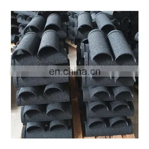 Relitop Barrel Roofing Ridge Tile Stone Coated Zinc Steel Metal Roof Accessories Anti Rust Barrel Ridge thumbnail-2