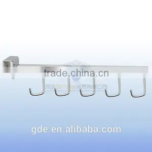 Metal Chrome Coat Display Hook for Crossbar thumbnail-1