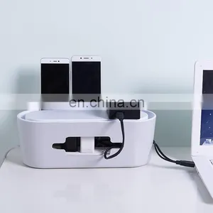 Heat Dissipation Plastic Cable Tray Electric Wire Storage Table Use Cable Organizer ABS Plastic Socket Organizer With Lid thumbnail-4