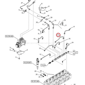 FPT IVECO CASE Cursor11 EURO 6 F3GFE613A B001 5801863562/5801690111 Oil Tube 504372432 thumbnail-1