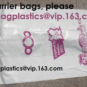 100% Biodegradable And Compostable T-Shirt Bags/Vest Carrier PE Plastic Bag, Vest Carrier Plastic T-Shirt Shopping Bag thumbnail-3