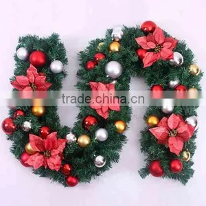Beautiful 9 Feet 270cm Christmas Garland With Decorations thumbnail-1