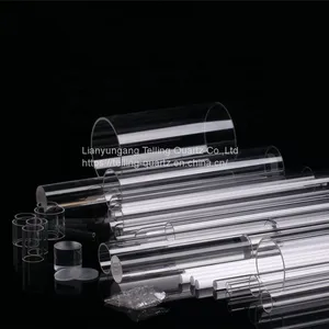 Heat Resistant Quartz Glass Cylinder Tube Fused Silica Transparent Quartz Tubes thumbnail-5