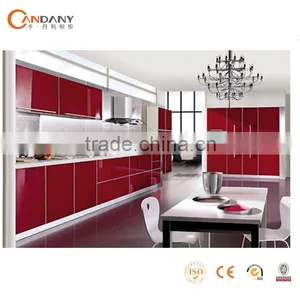 Modern Kitchen Cabinet European Style , Glass Sliding Door Kitchen Cabinet thumbnail-1