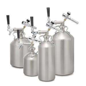 Stainless Steel Mini Ring Keg With Spear Tap Faucet and Gas Pressure Regulator for Beer and Nitro Cold Brew Coffee thumbnail-5