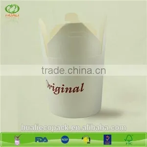 Single Wall Round Bottom Disposable Folding Paper Cardboard Lunch Box thumbnail-3