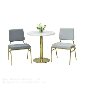 Metal Frame Rectangular Back Velvet Chair DC-H12 thumbnail-1