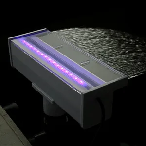 RGB LED Light Water Descent Water Fountain for Garden Pool Decoration Waterfall With Replaceable Light Strip thumbnail-3