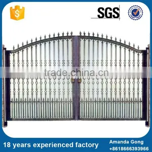 Customized Hot-Dip Galvanized Wrought Garden Iron Gate thumbnail-5