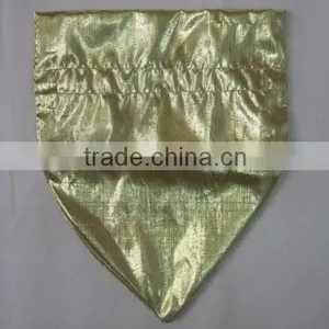 3"*8" Gold Draswtring Printed Gift Pouch With Silk-screen Printed for Christmas,party,holiday,everyday Packing thumbnail-1