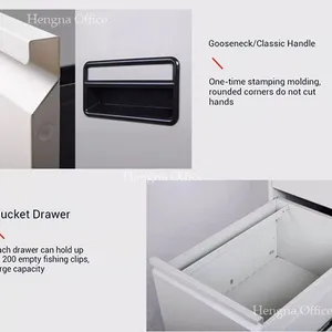 Cold Rolled Steel Hanging File Cabinet With Lock & Silent Slides for Office Administration | Holds 200 Folders per Drawer thumbnail-3