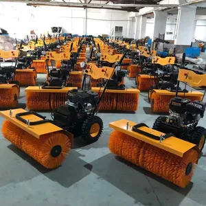 Snow Sweeper, Community Road Snow Removal Equipment, Full Gear Fuel, Small Hand-pushed Outdoor Snow Sweeper thumbnail-2