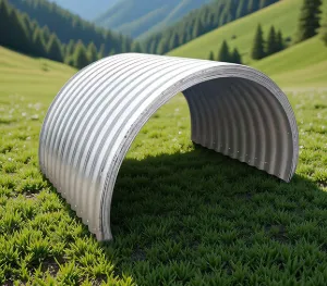 Galvanized Corrugated Metal Pipe 20mm 3/4'' Armco Mp100 Steel Pipe Flexible Corrugated Tube Large Diameter thumbnail-3