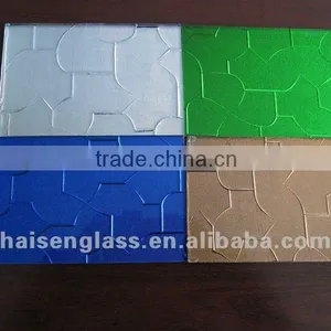 Green Tinted Mirror/decorative Patterned Mirror thumbnail-1