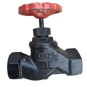 GOST Screw Globe Valve PN10/16 Cast Iron CI Water Tap 20mm GOST Cast Iron Water Tap One Way Globe Valve Female Thread thumbnail-6