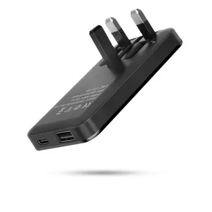 Foldable Plug UK Wall Charges With USB/USB-C Ports Suitable for Mobile Phones, Tablets Compatible and Portable thumbnail-1