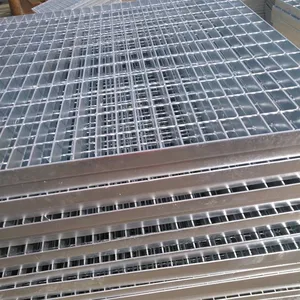 Heavy-duty Walkway Grating, Serrated Anti-slip Hot-dip Galvanized Steel Grating, Drainage Grate Cover G405*35*100 thumbnail-1
