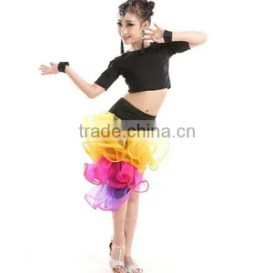 Popular Ballroom Sequins Fringe Rumba Latin Dance Dress Children Girl Latin Dance Dress thumbnail-5