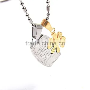 Pendants Or Charms Jewelry Type Couples Stainless Steel Pendant Flower Pendant Steel thumbnail-2