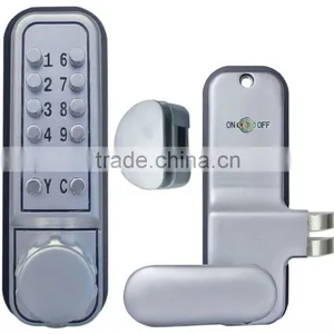 OSPON Mechanical Pushbutton Keyless Glass Door Lock Stain Chrom S611TR thumbnail-1