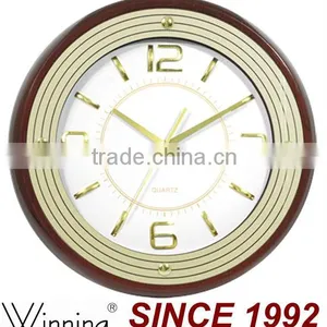 2014 New Design Plastic Material Wooden Wall Clock thumbnail-2