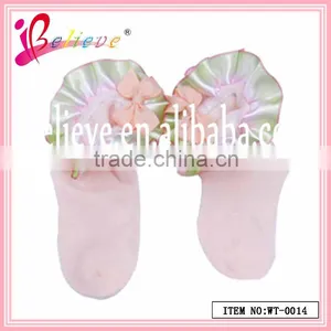 Cute Baby Girls Products Wholesale Ribbon Decoration Fancy Baby Socks Gift (WT-0013) thumbnail-2