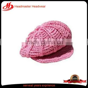 Wholesale Custom Knit Crochet Beret Cap thumbnail-1