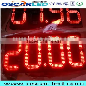 Outdoor Gas Station Led Price Digital Sign 7 Segment 12 Inch 8'' 20'' Small Large Price Sign Led Clock Led Screen Board Display thumbnail-1
