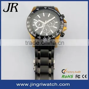 Top Quality Leather Watch Men Stainless Steel Back Water Resistant Watch for Vogue Watch Men Japan Movt Watches thumbnail-6