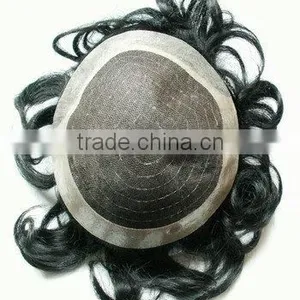 100% High Quality Human Hair Men's Hairpieces Swiss Lace Hair Piece Hair Toupee For Men Quality Choice thumbnail-3