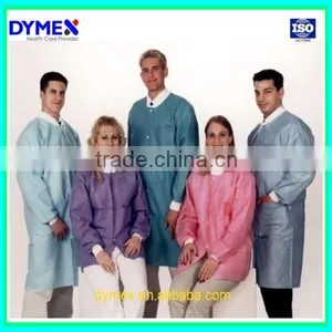 Non Woven Fabric High Quality Clothing Colorful Disposable Lab Coat thumbnail-1