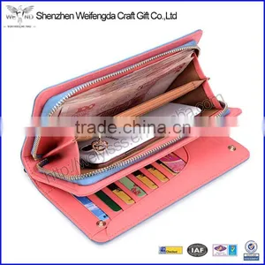 2015 New Design Promotion Pretty pu Leather Rfid Wallet Zipper thumbnail-1