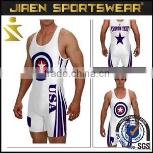 2016 Hot Sale Healthy Cheap Wrestling Singlets for Sale thumbnail-1
