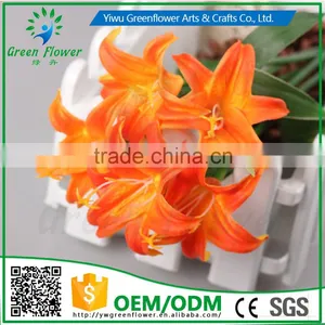 2016 Wholesale Multicolor Artificial Flowers Lily Real Touch Bouquet Wedding Bridal Home Declarative Flowers thumbnail-3