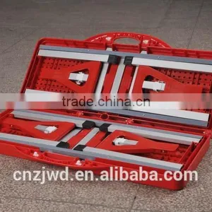 Outdoor Plastic Folding Picnic Table With 4 Seats Color Red thumbnail-2