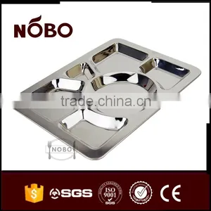 6 Compartments Tray Stainless Steel for Mess thumbnail-3