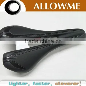 Titanium Rail Gel Design Ventilation Cow Leather Bicycle Saddle thumbnail-1