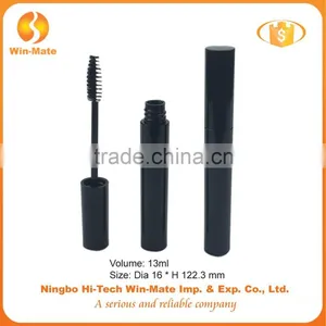 Classical Black Make Your Own Lable 13ml Flat Plastic Cylinder Mascara Tube thumbnail-1