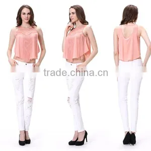 Europe Style Lady Sleeveless Spandex Crop Top thumbnail-4