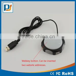 Creative Style USB2.0 Hub With 4 Ports Can Print Logo on Webkey Button as Promotional Gifts thumbnail-2