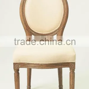 Hand Carved French Style Fabric Cover Dining Chair/wood Design Louis Chairs(CH-211-1-Oak) thumbnail-2