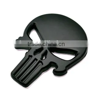 Low Price Skull Badge Selling Skeleton Car Motorcycle FOR Black BODY Emblem thumbnail-1