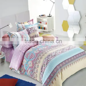 100% Cotton Pigment Print New Design Fresh Flower European Style Bed Sheet thumbnail-1