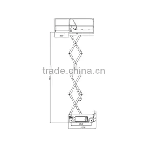 Hot Sale Four-wheel Removable Scissor Lift,power Pack Unit Scissor Lift,self Propelled Scissor Electric Lift Table thumbnail-3