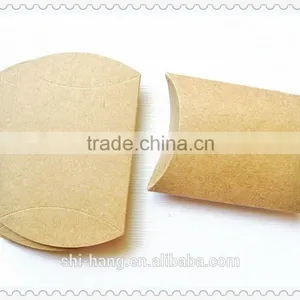 Custom Kraft Brown Pillow Gift Box Packing for Free Sample thumbnail-1